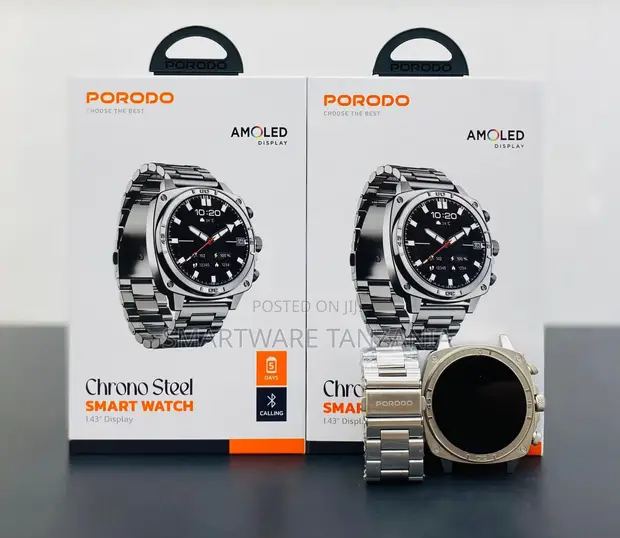 Porodo Chrono Steel Smartwatch AMOLED - 1