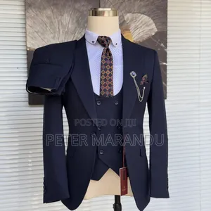 Oscar Suits Men's Black Suit - Brand New