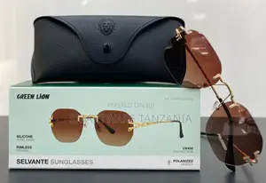 Green Lion Selvante Rimless Sunglasses - Gold Frame