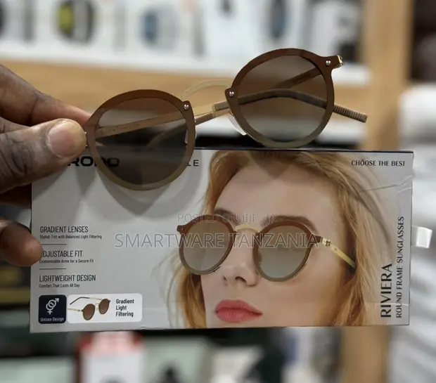 Porodo Lifestyle Riviera Round Sunglasses - Gold Frame - 1