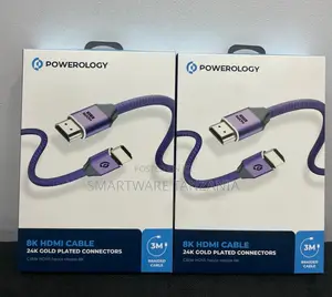 Powerology 8K HDMI Cable 3m Braided Gold Plated