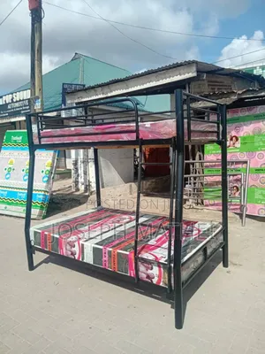 Double Deck Bunk Bed with 2 Mattresses