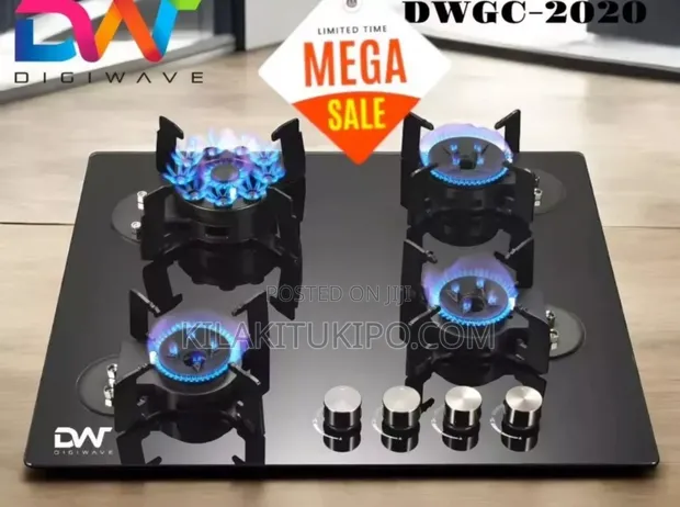 Digiwave 60x60cm 4-Gas Build-in or Table Top Foldable Burner - 1