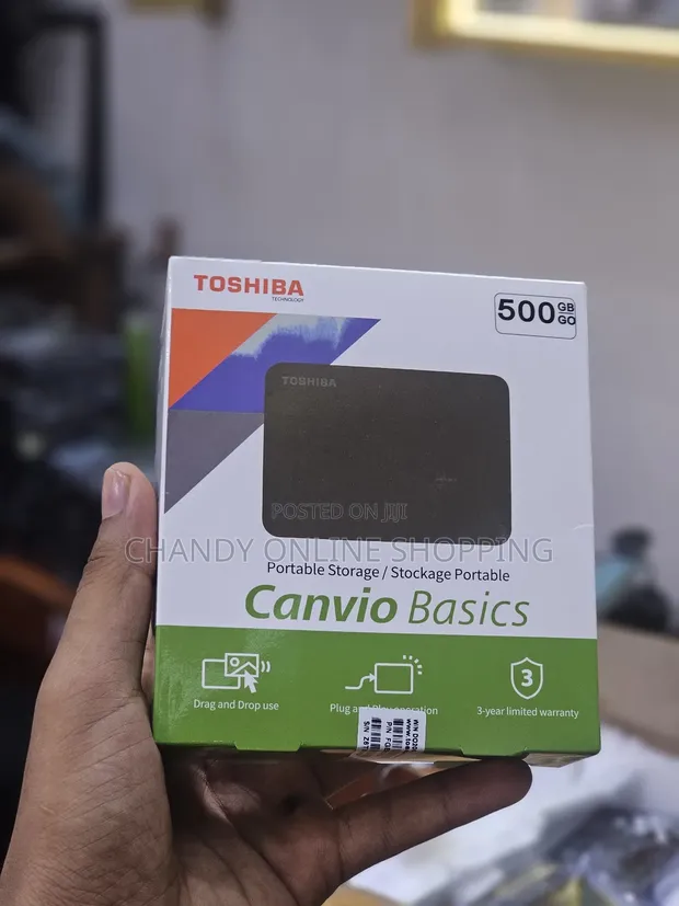 Toshiba Canvio Basics 500GB External HDD Portable - 1