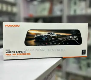 Porodo LFS086 Mirror Dash Cam Full HD 150 Degree Collision Detection