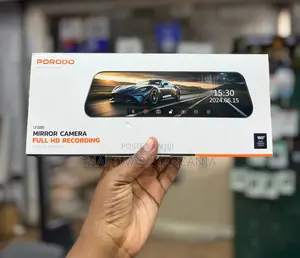 Porodo Rearview Mirror Dashcam Full HD 150° Wide Angle Touchscreen