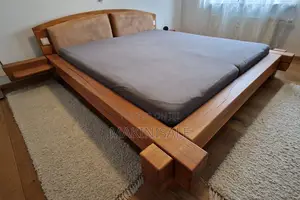 Wood-Mode Bed Frame & Simple Sofa