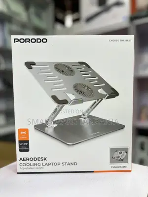 Porodo Aerodesk Cooling Laptop Stand (14-17.3") Dual Fans