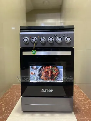 Alitop Gas Cooker 50x50cm - 4 Burners (3 Gas, 1 Electric) with Electric Oven
