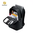 Golden Wolf Laptop Backpack - Black - 1