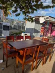 Solid Mninga Wood Dining Table with 8 Chairs - 2