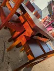 Solid Mninga Wood Dining Table with 8 Chairs - 4