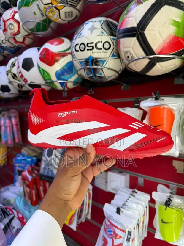 Adidas Predator Ligi Viat Viat vya Soka vya Turf Bila Kamba - Nyekundu - 1