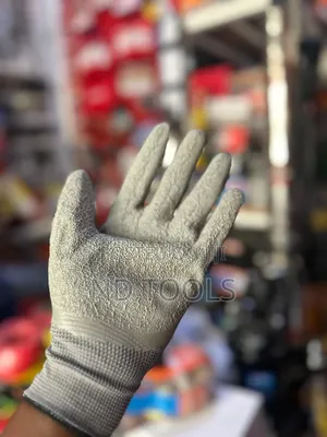 Grey Knitted Safety Gloves with PU/Latex Coating