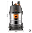 Raf 20L Wet & Dry Vacuum Cleaner - Steel Body - 2