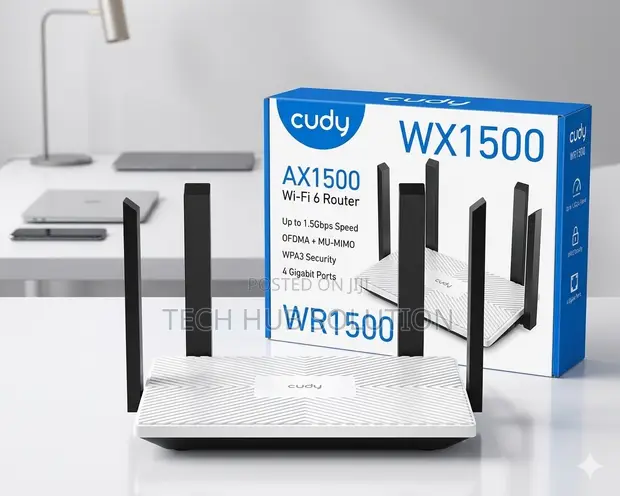 Cudy WR1500 AX1500 Gigabit Dual-Band Wi-Fi 6 Router - 1