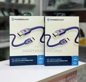 Powerology 8K HDMI Braided Cable 3m Purple