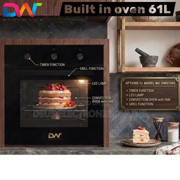 Digiwave Oven ya Kujengwa Ndani 61L - 1