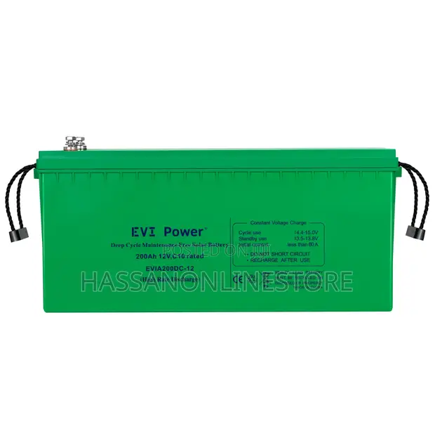 Evi Power EVIA200DC-12 200Ah Deep Cycle Battery - 1