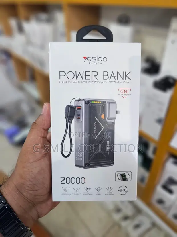 Yesido MH103 5-in-1 Power Bank 20000mAh - 1