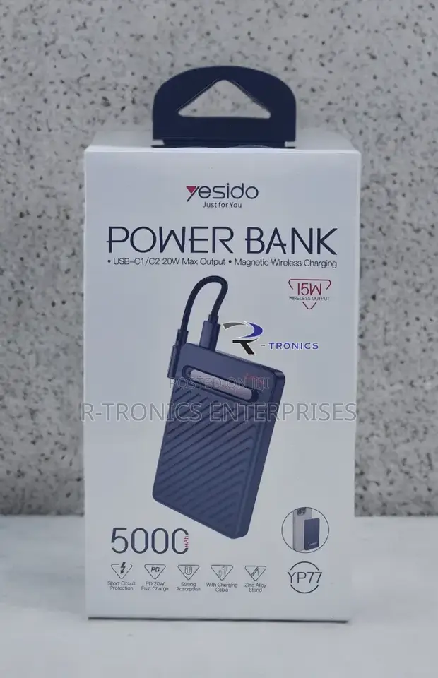 Yesido YP77 Magnetic Wireless Power Bank 5000mAh - 1