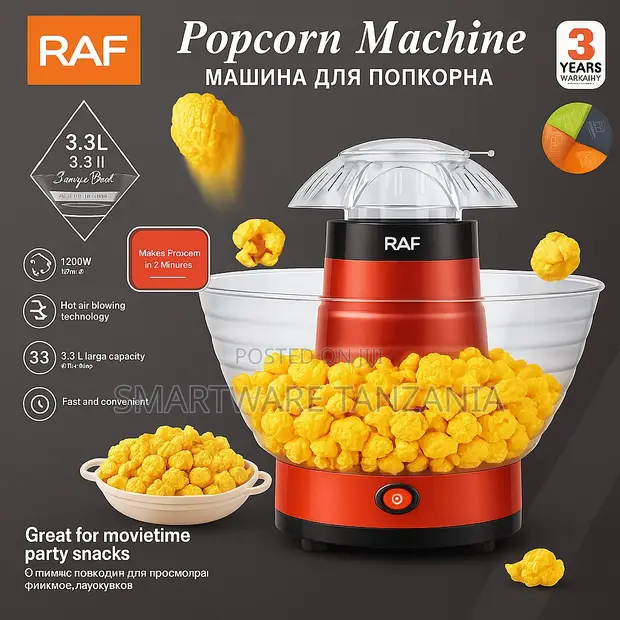 Raf Hot Air Popcorn Machine 1200W 3.3L - 1