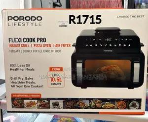 Porodo Flexi Cook Pro 3-in-1 Air Fryer, Grill, Oven (10.5L, 2100W)
