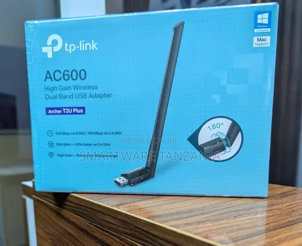 TP-Link Archer T2U Plus AC600 High Gain Dual Band USB Adapter - 1