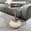 Modern Round Pedestal Side Table - 2