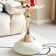 Modern Round Pedestal Side Table - 5