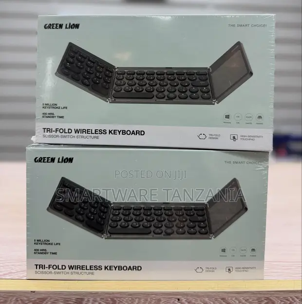 Green Lion Tri-fold Wireless Keyboard yenye Touchpad - 1