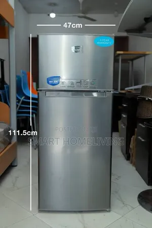 Friji Jipya la Lita 125 Milango Miwili - Kijivu