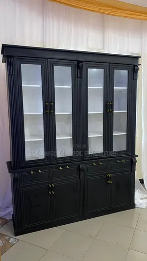 Woodstock 4-Door Kitchen Cabinet - Black