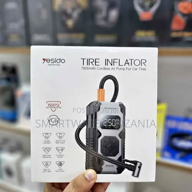 Yesido VC12 Cordless Tire Inflator 7800mAh 150PSI LED - 1