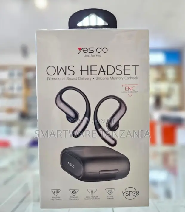 Yesido YSP28 OWS Open-Ear Headset, BT 5.4, 30h Battery - 1