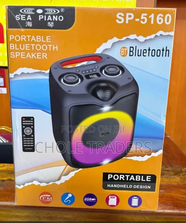 Sea Piano SP-5160 Spika Portable Inayochajiwa na Bluetooth - 1