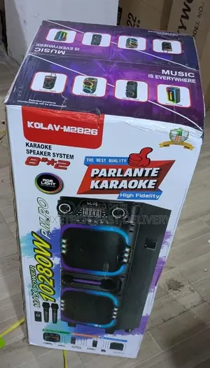 KOLAV-M2826 Speaker ya Karaoke na Mics 2