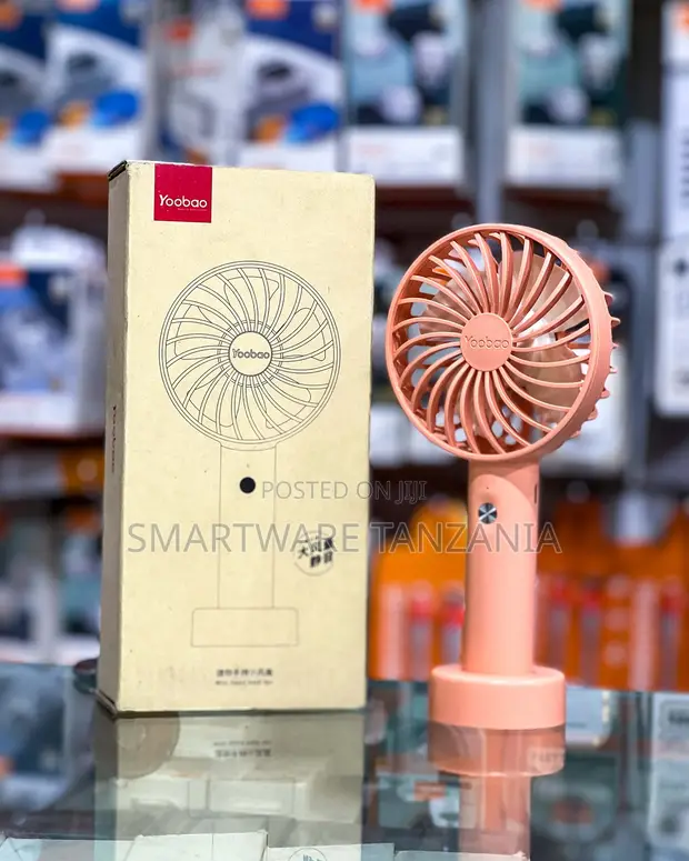 Yoobao Mini Handheld Rechargeable Fan - Pink - 1