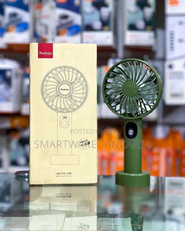 Yoobao Mini Handheld Fan Rechargeable Portable Olive Green - 1