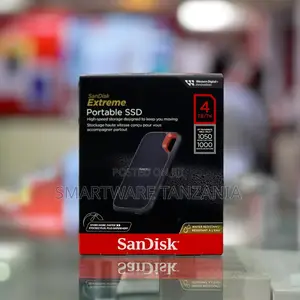 SanDisk Extreme Portable SSD 4TB 1050MB/s Read, Water Resistant