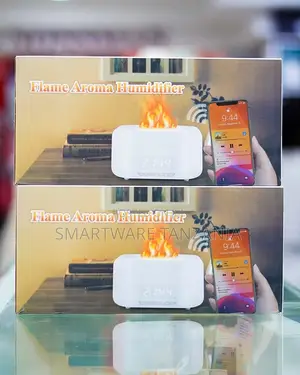 Humidifier ya Aroma ya Mwako na Athari ya Mwako ya LED & Udhibiti wa App