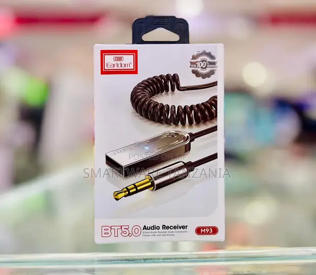 Earldom M93 Kipokezi Sauti cha Bluetooth 5.0 cha Gari (3.5mm Aux) - 1