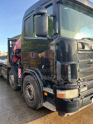Scania 124 8x2 Crane Flatbed Truck
