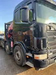 Scania 124 8x2 Crane Flatbed Truck - 1