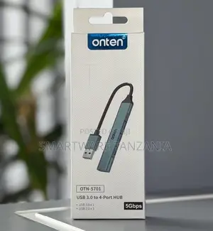 Onten OTN-5701 USB 3.0 4-Port Hub 5Gbps Slim Aluminum