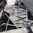 Carpet ya Kisasa ya 3D ya Kifahari - Muundo Maridadi wa Kahawia Usio na Kawaida - 3