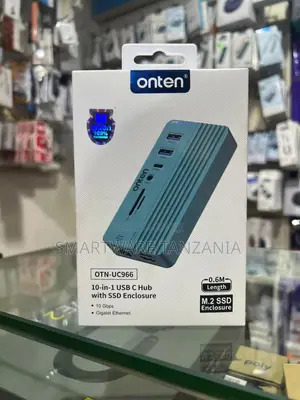 Onten OTN-UC966 10-in-1 USB-C Hub with M.2 SSD Enclosure
