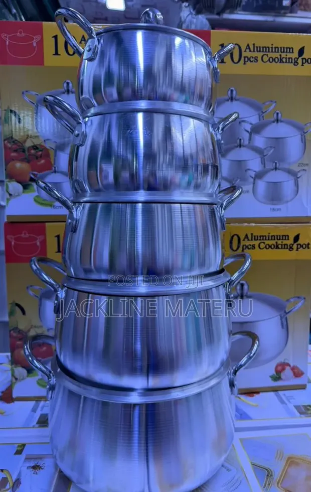 Seti ya Sufuria Nzito za Aluminium Mpya (5pcs) - 1