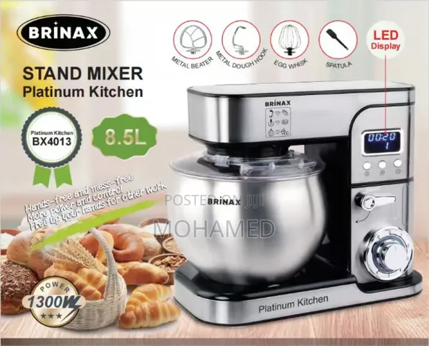 Brinax Stand Mixer 8.5L - Mpya Kabisa - 1