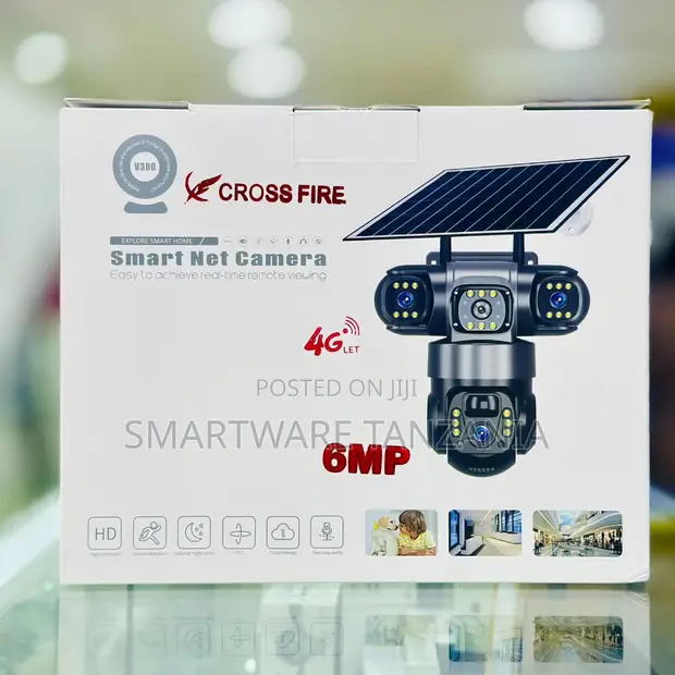 Kamera ya Nje ya Cross Fire V380 6MP 4G Solar PTZ - 1